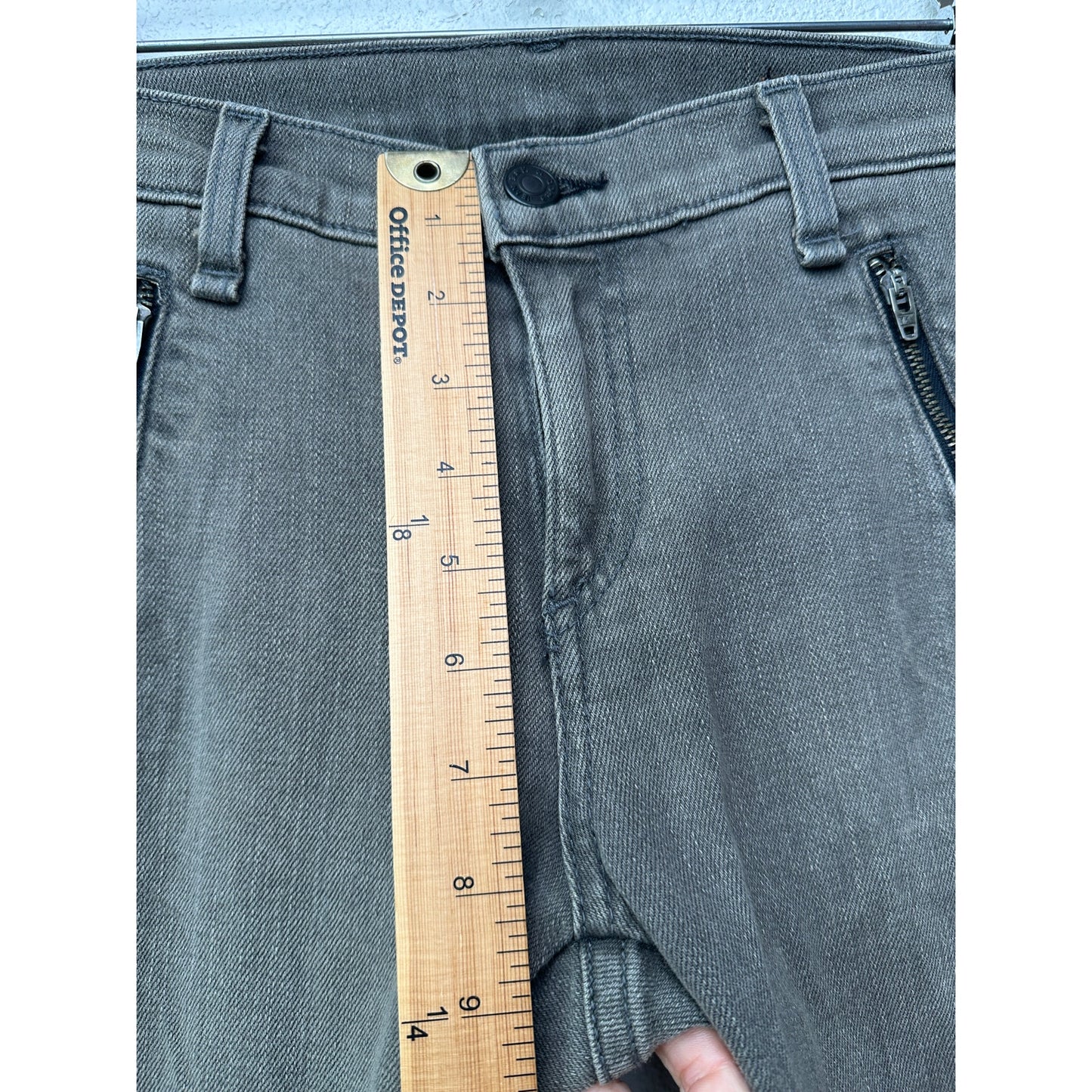 Rag & Bone Iron Skinny Grey Women’s US 28 Mixed Media Zip Jeans