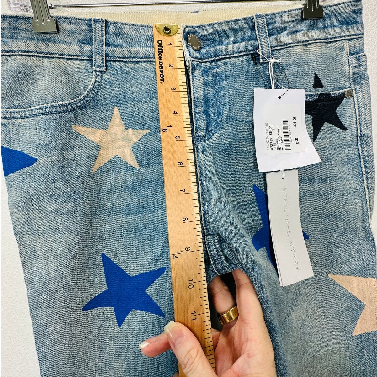 NWT Stella McCartney Blue Star Low Rise Skinny Boyfriend Jeans 29