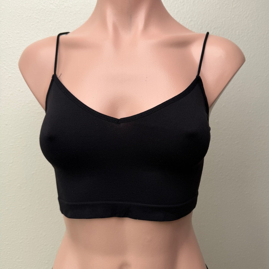 Free People Intimately Black V-Neck Spaghetti Strap Bralette XS/S