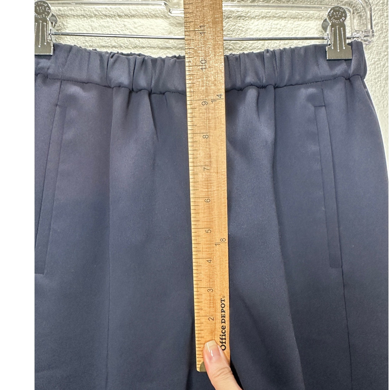 Theory Thorene Black Crepe Pocketed Pull On Slacks P XS