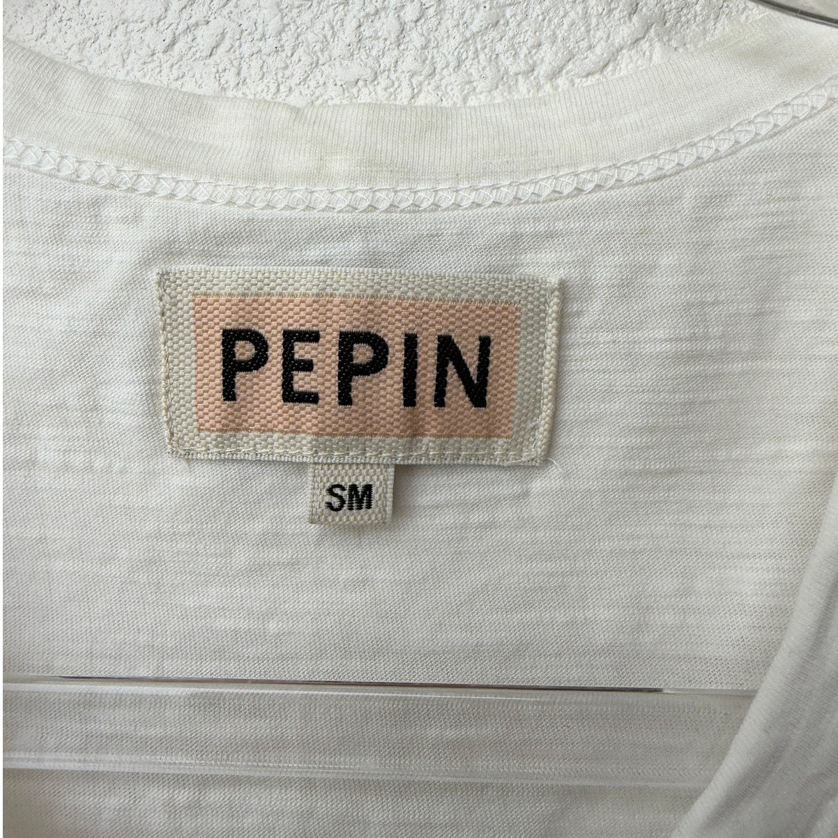 Pepin White Sheer Mesh Tassel Sleeveless Top Scoop Neck Linen Blend