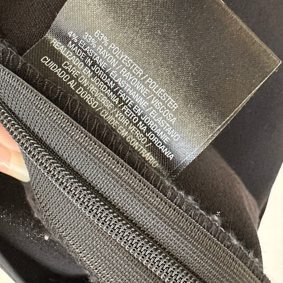 Tahari Black High Waist Straight Leg Size Zip Trouser Pant 6