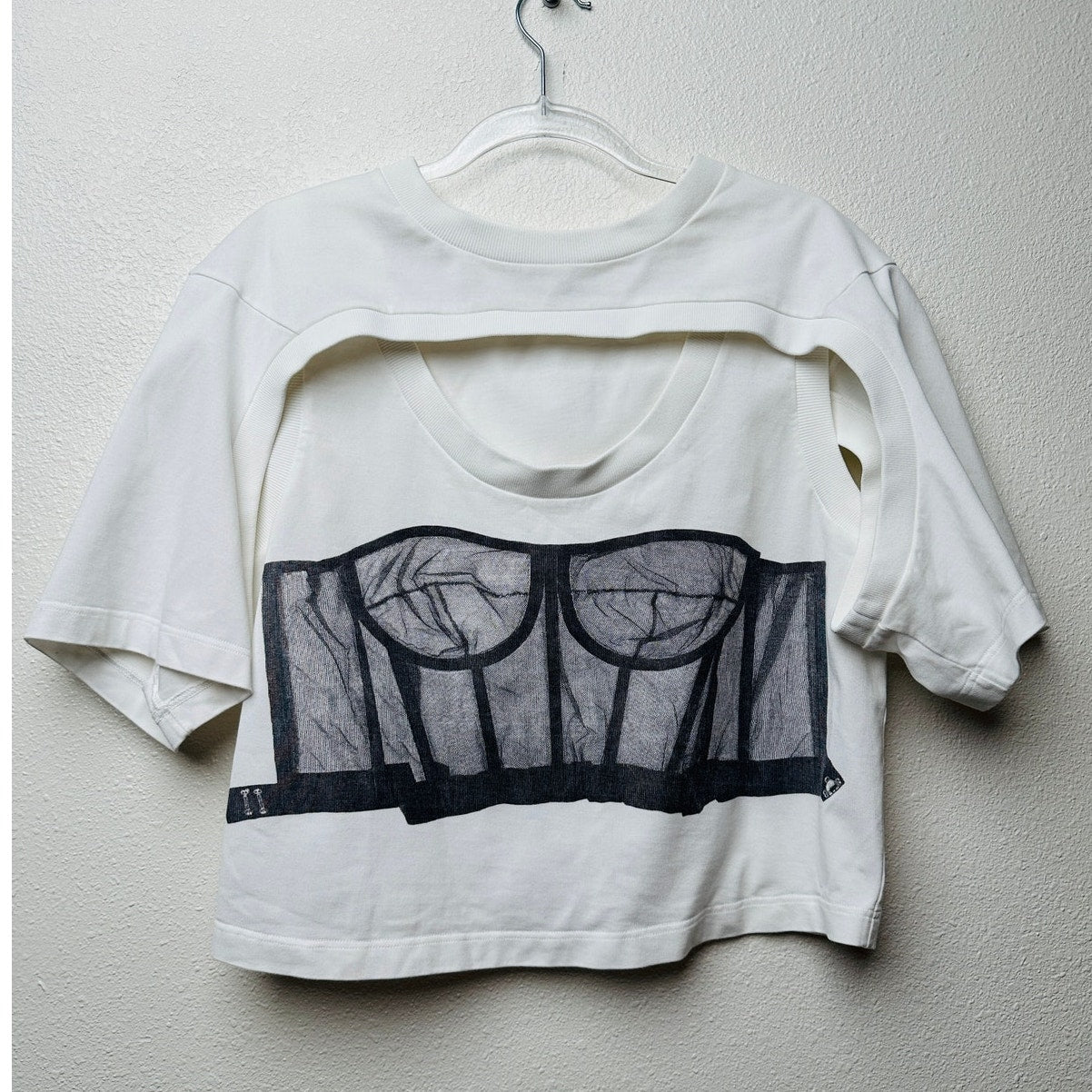 Alexander McQueen T-Shirt White Womens US M Corset
