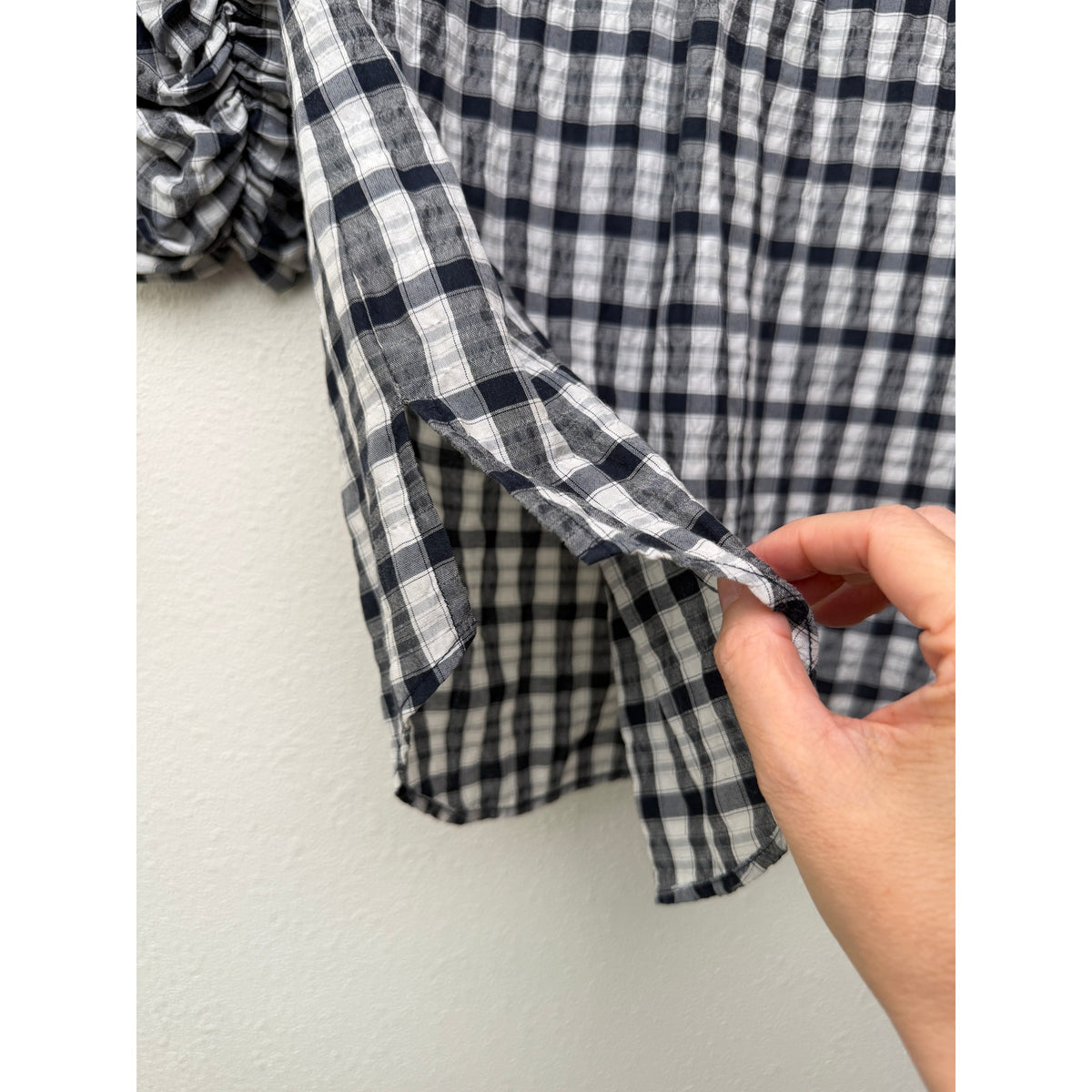 Veronica Beard Black White Ruched Shirt Women S