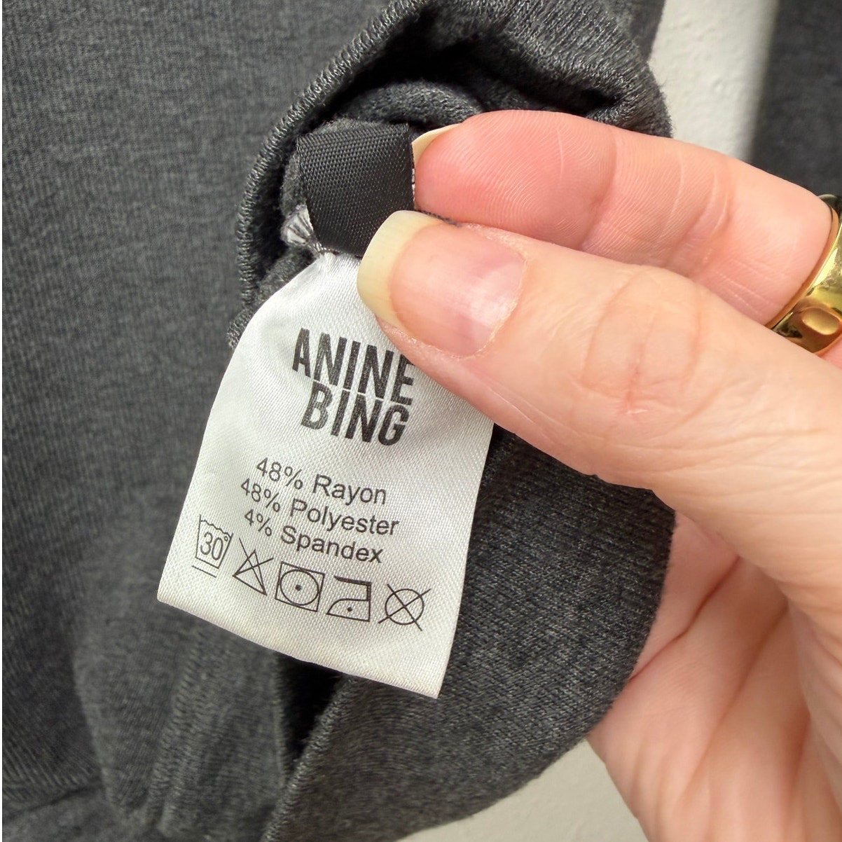 Anine Bing sweater gray graphic logo women US S crewneck