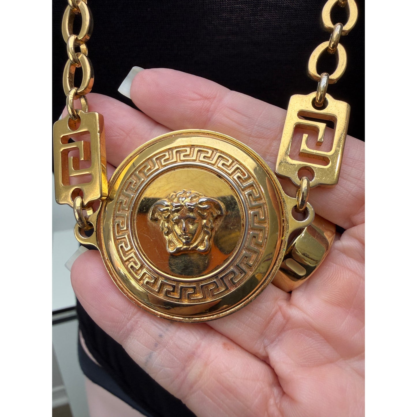 Gianni Versace Vanitas Medusa Gold Tone Necklace