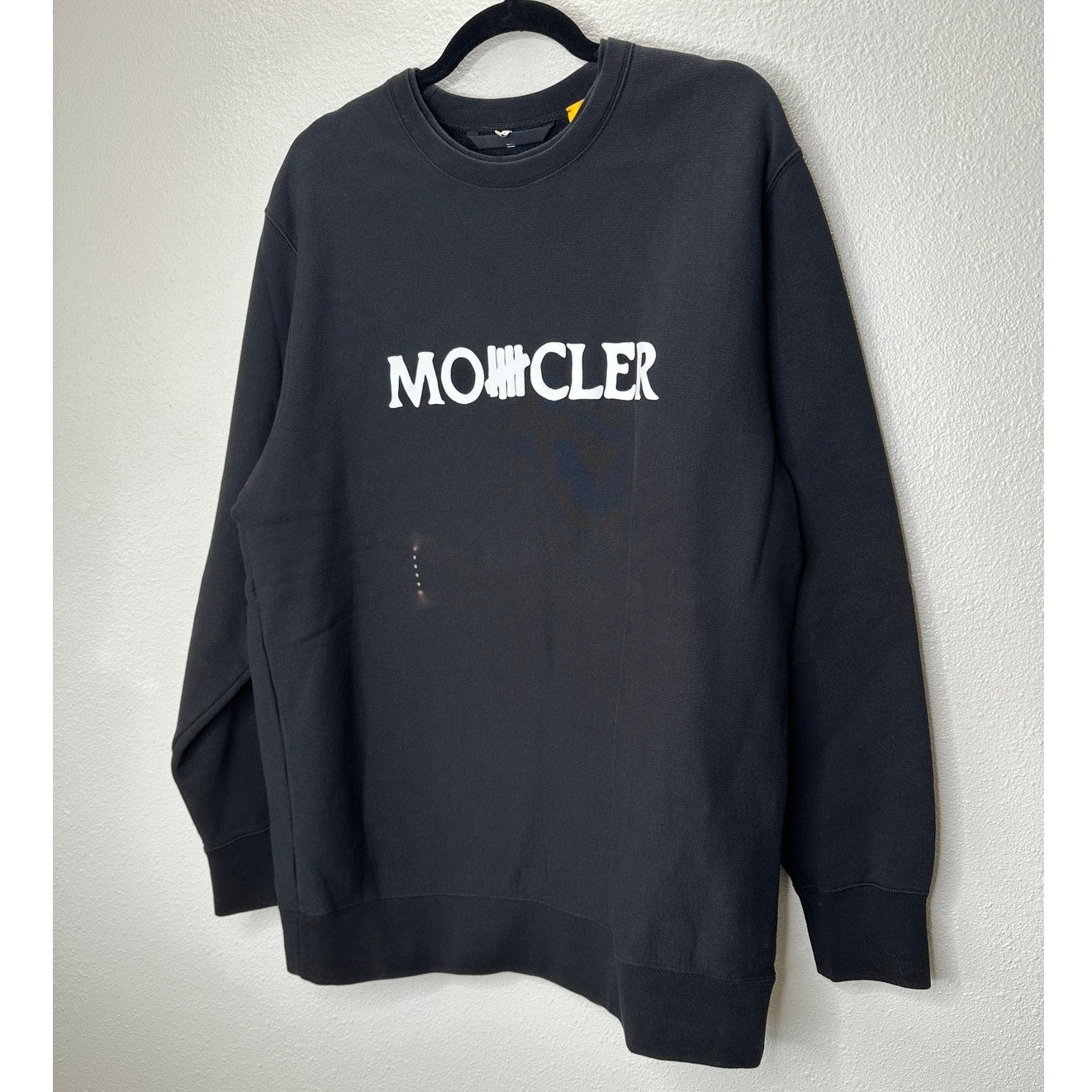 Moncler Black Genius 1952 X Undefeated White Logo Altered Sweatshirt L