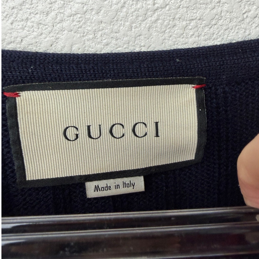 Gucci Women's L Black Crystal Sweater Pants Set