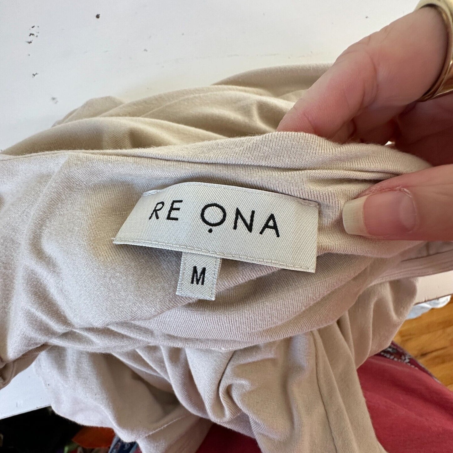 Re Ona Ivory Sophia One Shoulder Sexy Bodycon Knit Lined Midi Dress Medium