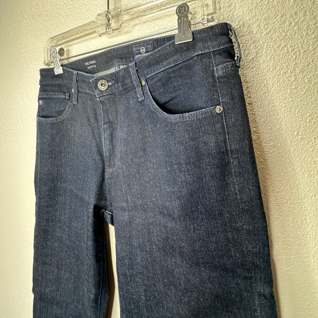 AG Medium Wash Whiskered Prima Cigarette Leg Jeans 30