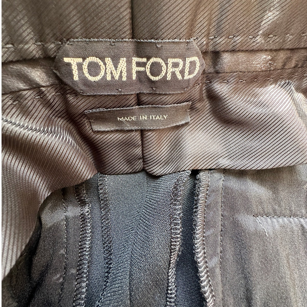 Tom Ford Black Viscose Blend Slight Flare Long Dress Pants 46 / 12