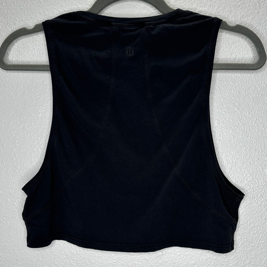 Lululemon Washed Black High Neck Muscle Cut Tank Top 4