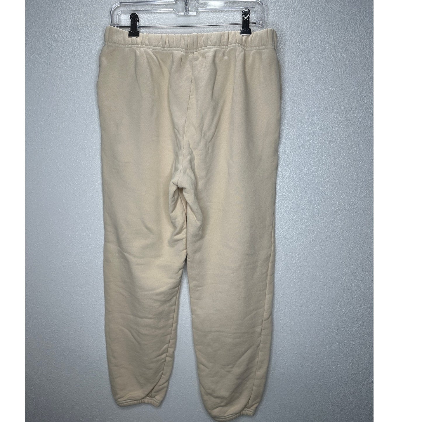 Les Tien Mens Cream Pullover Hoodie & Matching Sweatpants  Set M