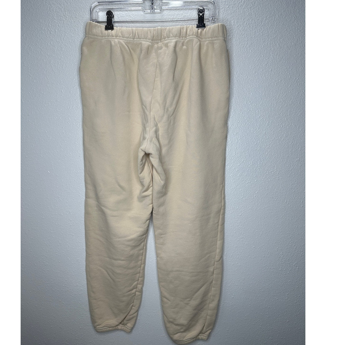 Les Tien Mens Cream Pullover Hoodie & Matching Sweatpants  Set M