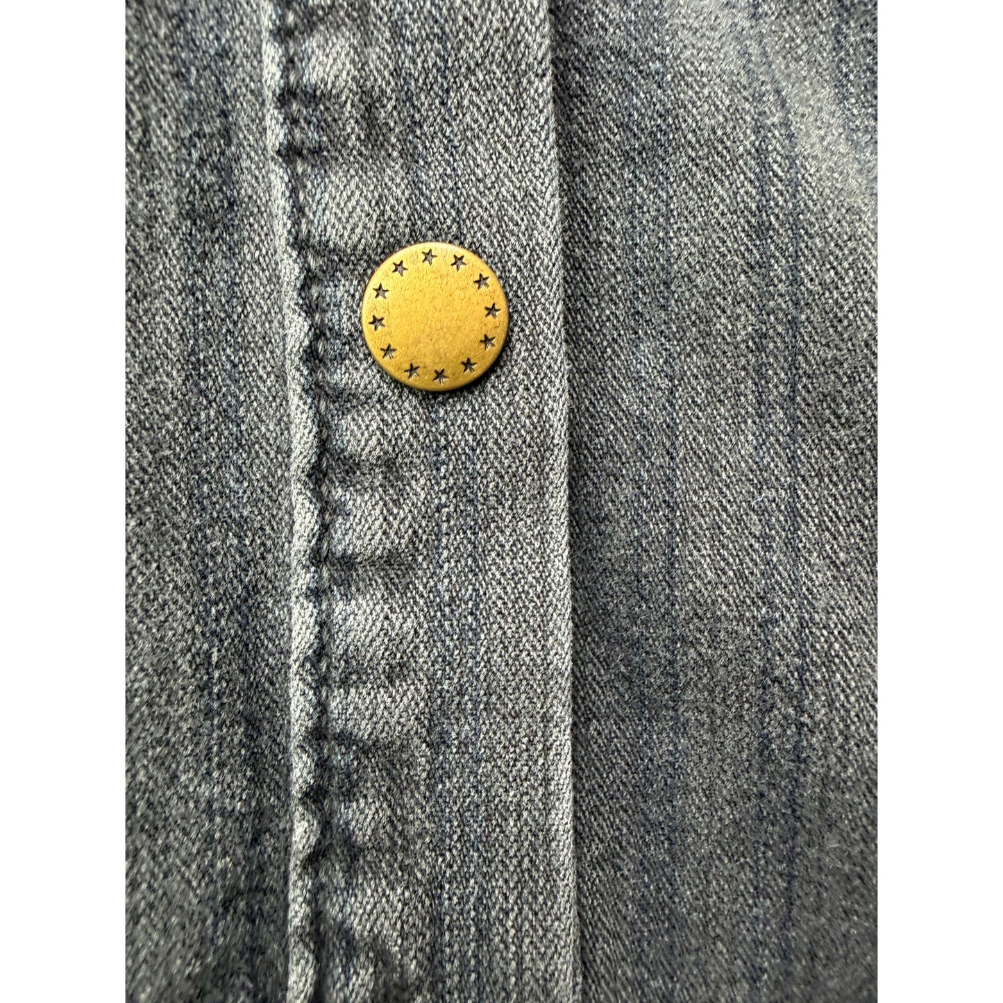 The Great Washed Black Denim Long Sleeve Shirt Size 0