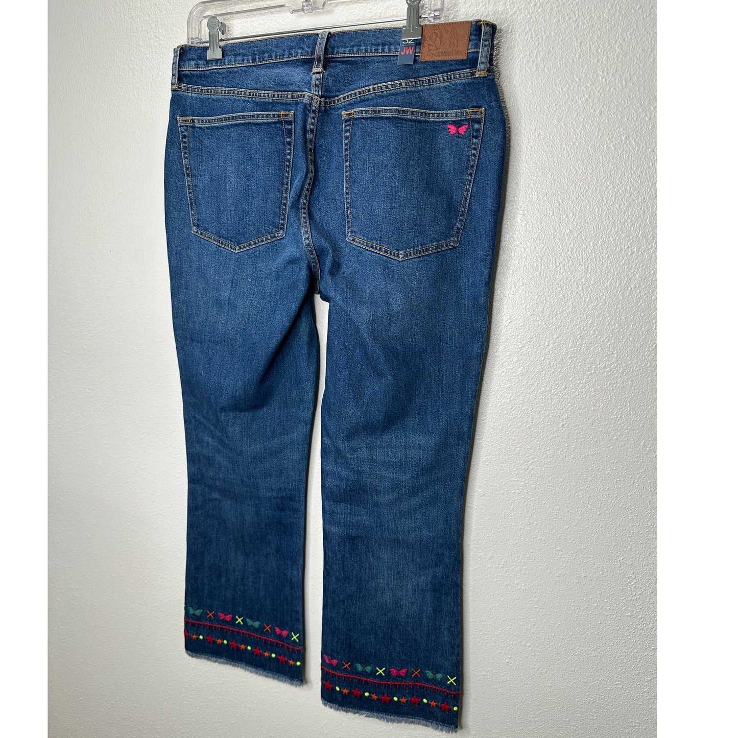NWT Johnny Was Avery Cropped Baby Boot Mid Rise Slim Fit Jean 32