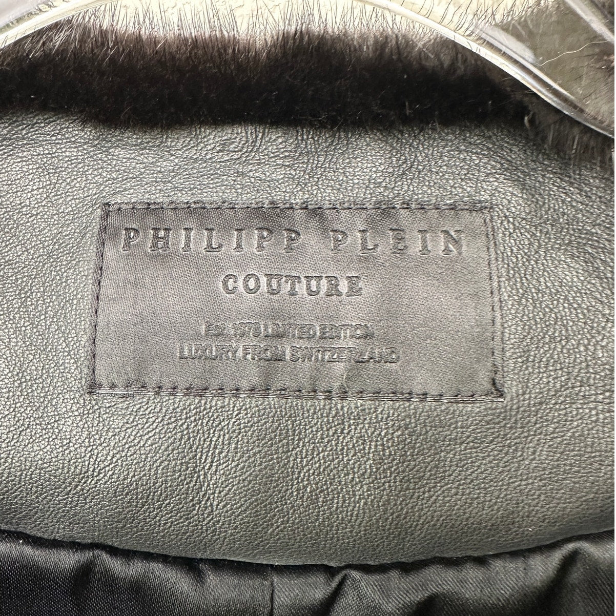 NWT Philipp Plein “I Was Here” Fur & Leather Jacket Black Women’s M RARE