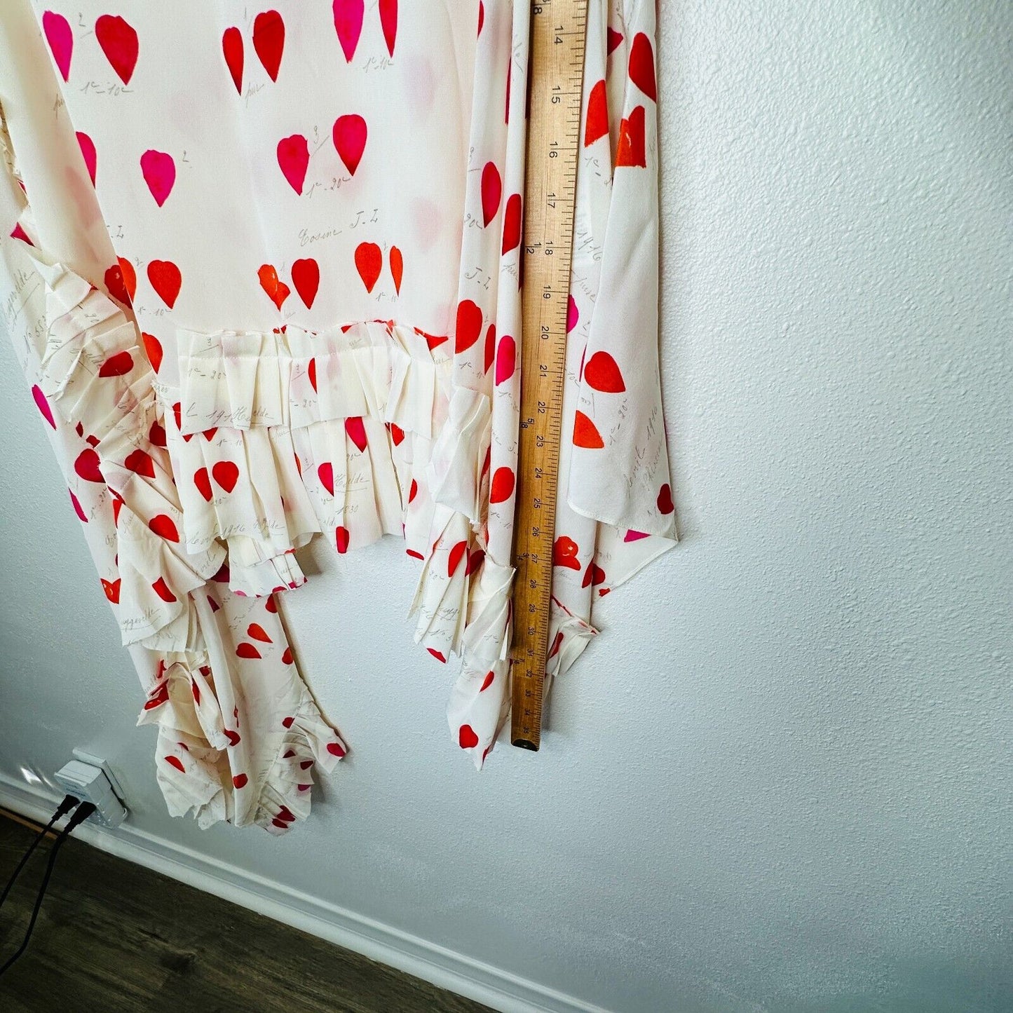 Alexander McQueen Cream Red Sleeveless Asymmetric Pleated Ruffle Blouse