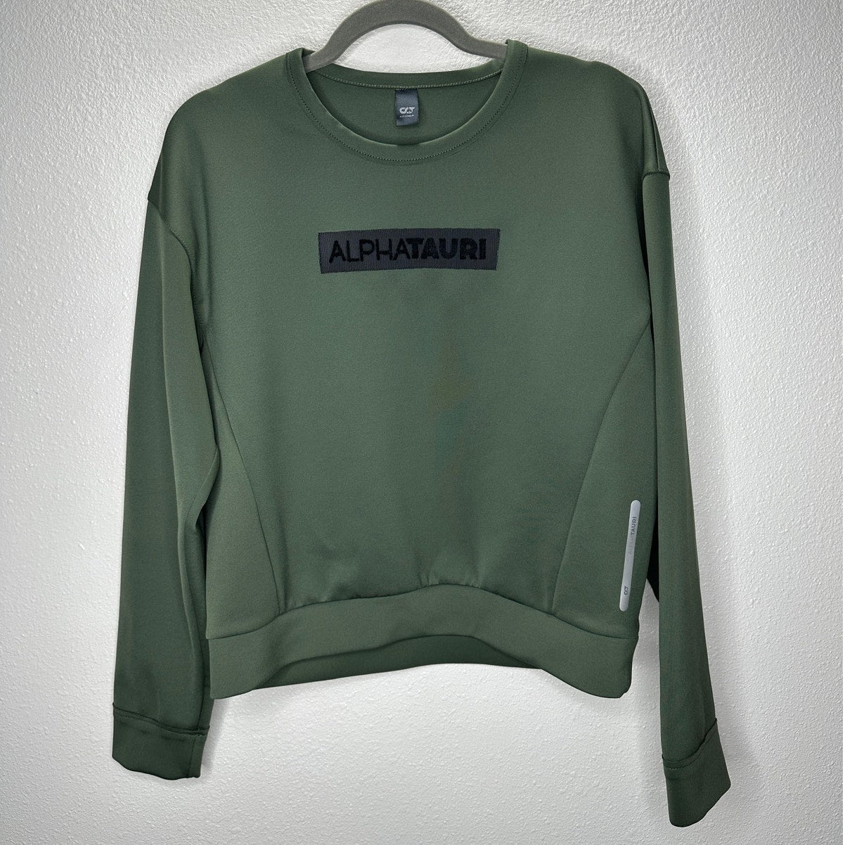 Alphatauri Olive Green Round Neck Long Sleeve Sweatshirt S