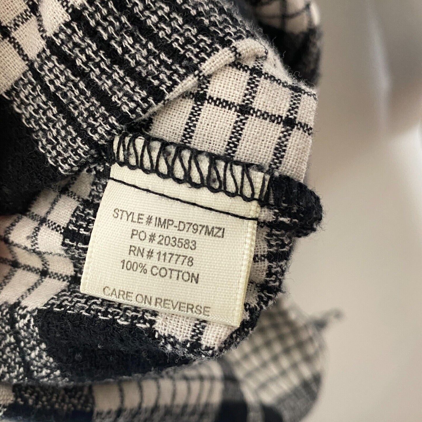 Lovestitch Long Sleeve Pocketed Black White Plaid Button Up Flannel Shirt S