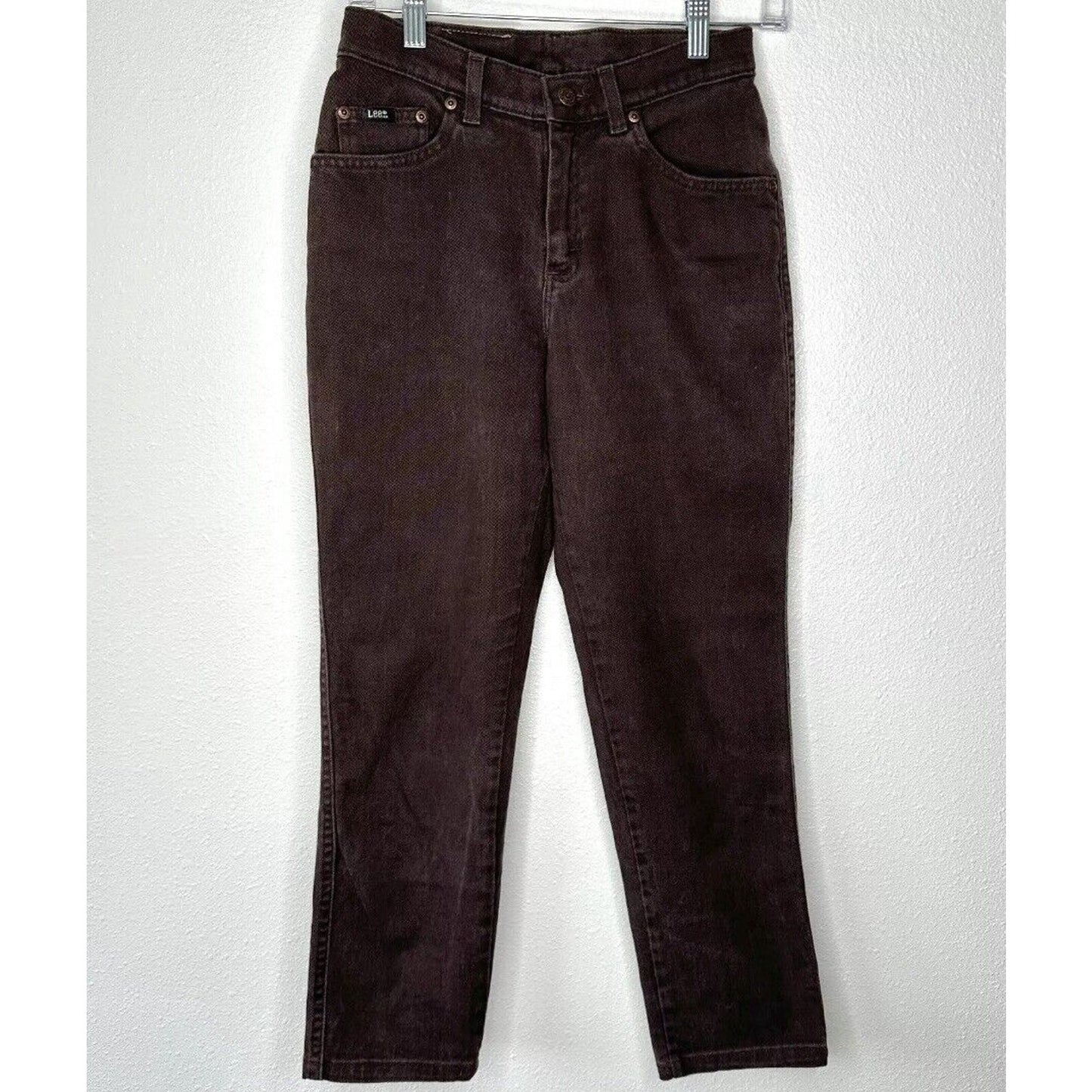 Lee Original Jeans Brown Denim Mid Rise 5-Pocket Slim Jeans 4
