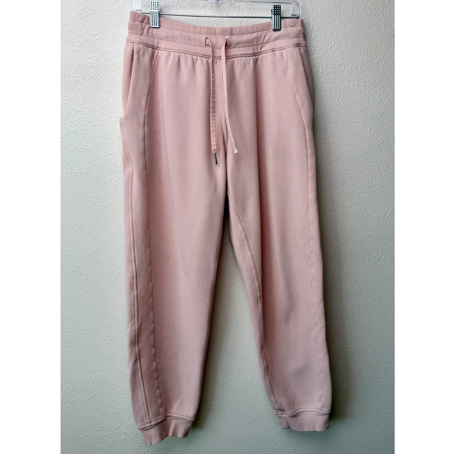 Lululemon Light Pink Jogger Sweatpants Drawstring Elastic Waist Size 8