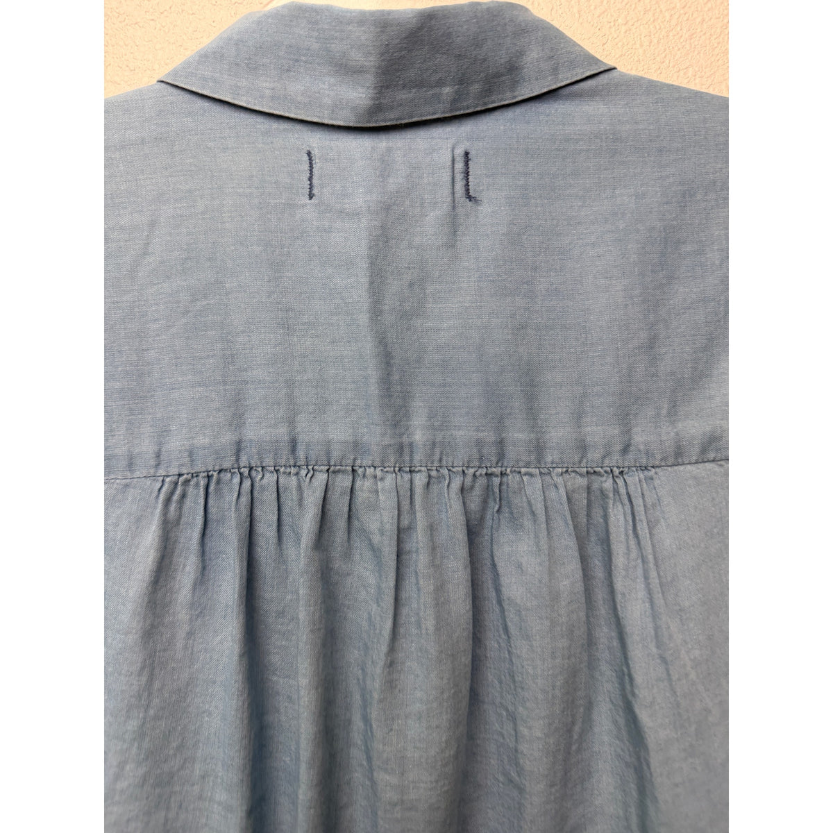 Madewell Central Shirt Bright Indigo Chambray Oversized Women's US XXS