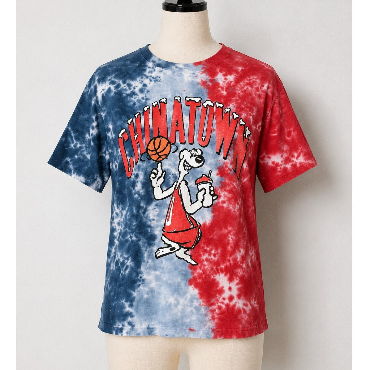 NWOT Chinatown Market Red White & Blue Tie Dye Short Sleeve Basketball Tee M