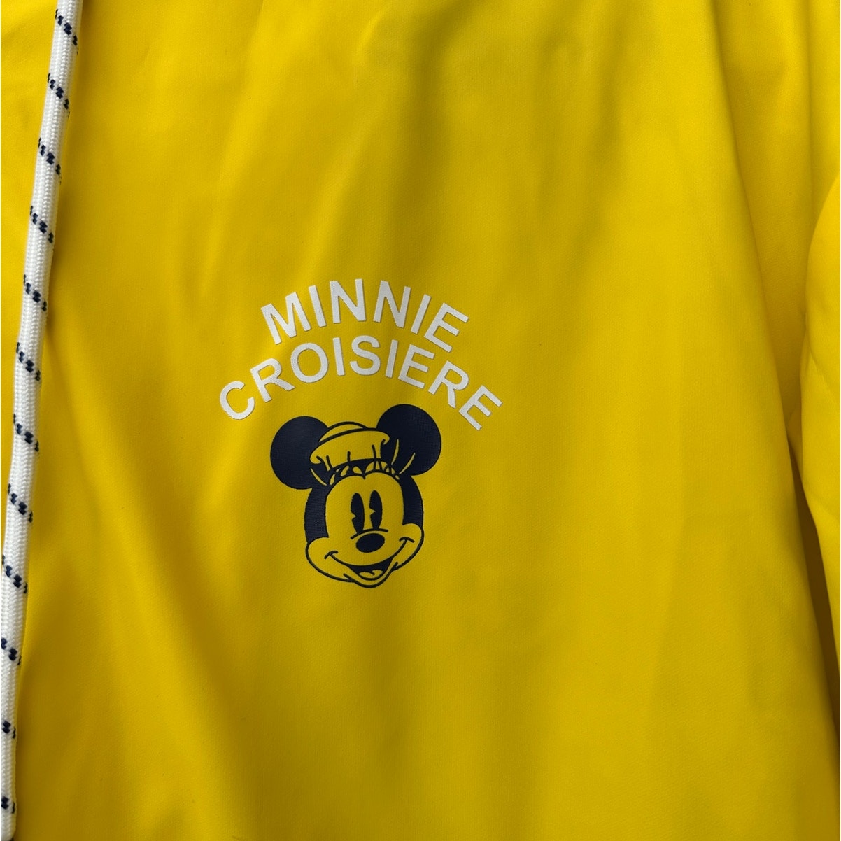 Disney Paris Minnie Mouse Yellow Rain Jacket Women XL