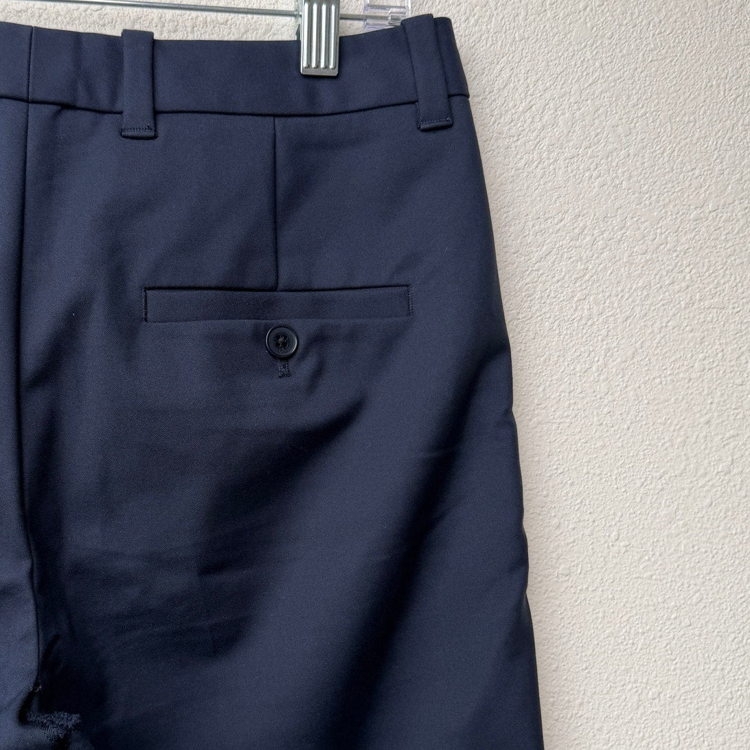 3.1 Phillip Lim Navy Blue Cropped Front Zip Trouser Pants Size 2