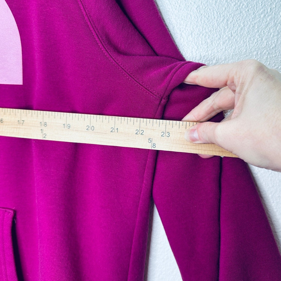 Northface Purple & Pink Logo Hooded Front Pocket Sweatshirt