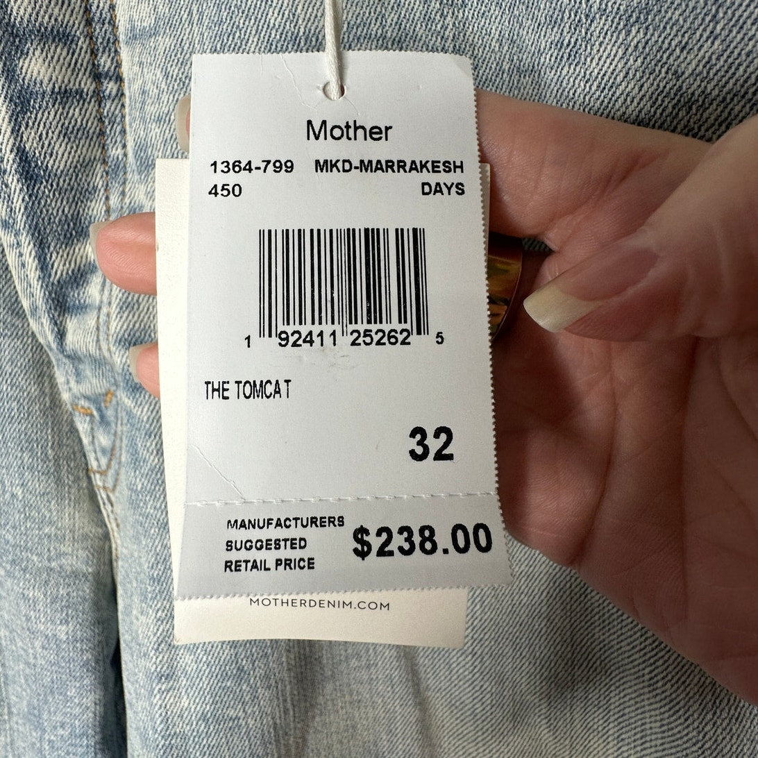 NWT Mother Light Acid Wash Button Fly tomcat Marrakesh Jeans 32