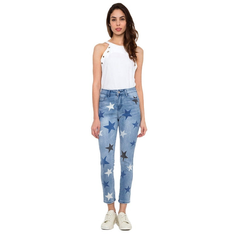 NWT Stella McCartney Blue Star Low Rise Skinny Boyfriend Jeans 29