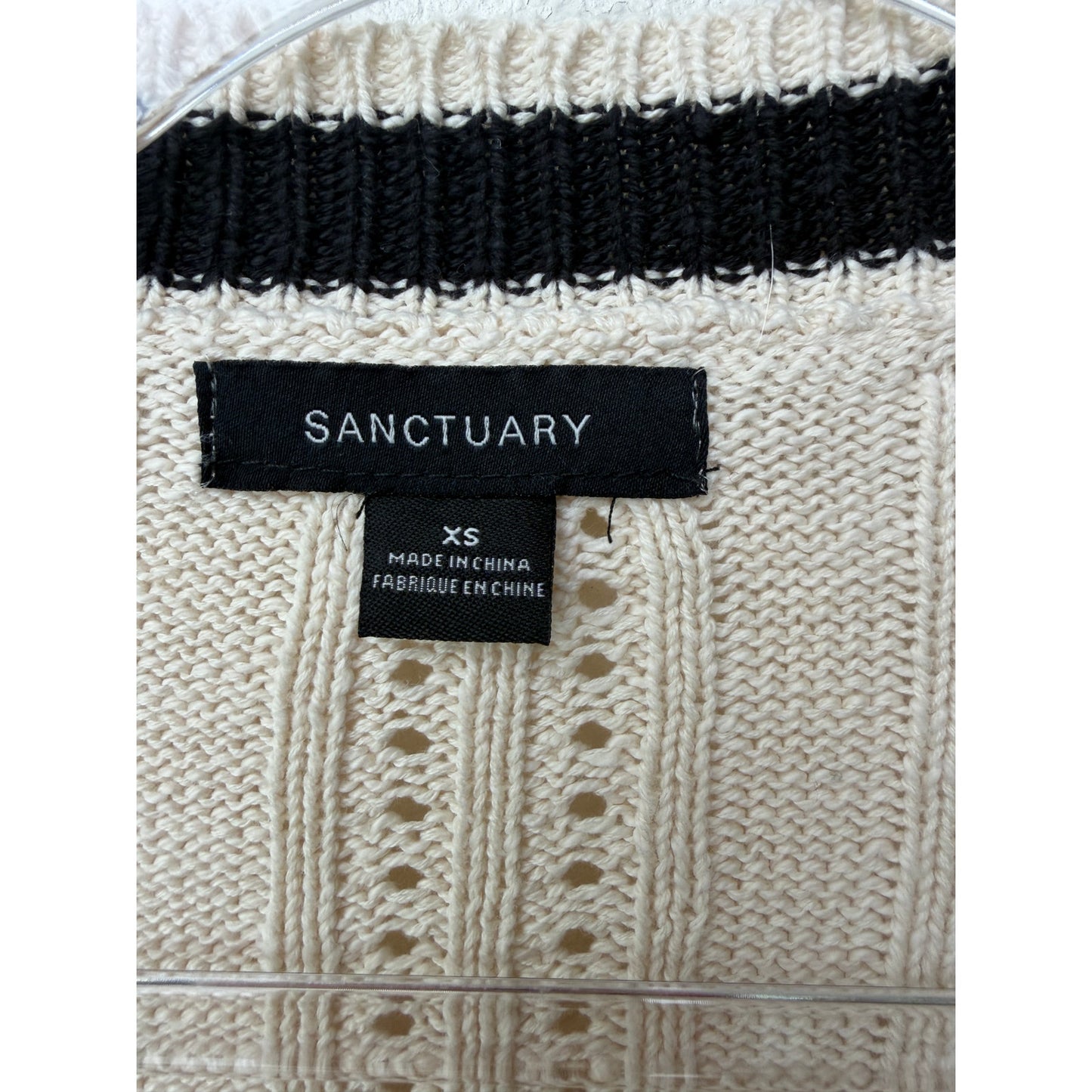 Sanctuary Sport Stripe Cream Black Cardigan US XS