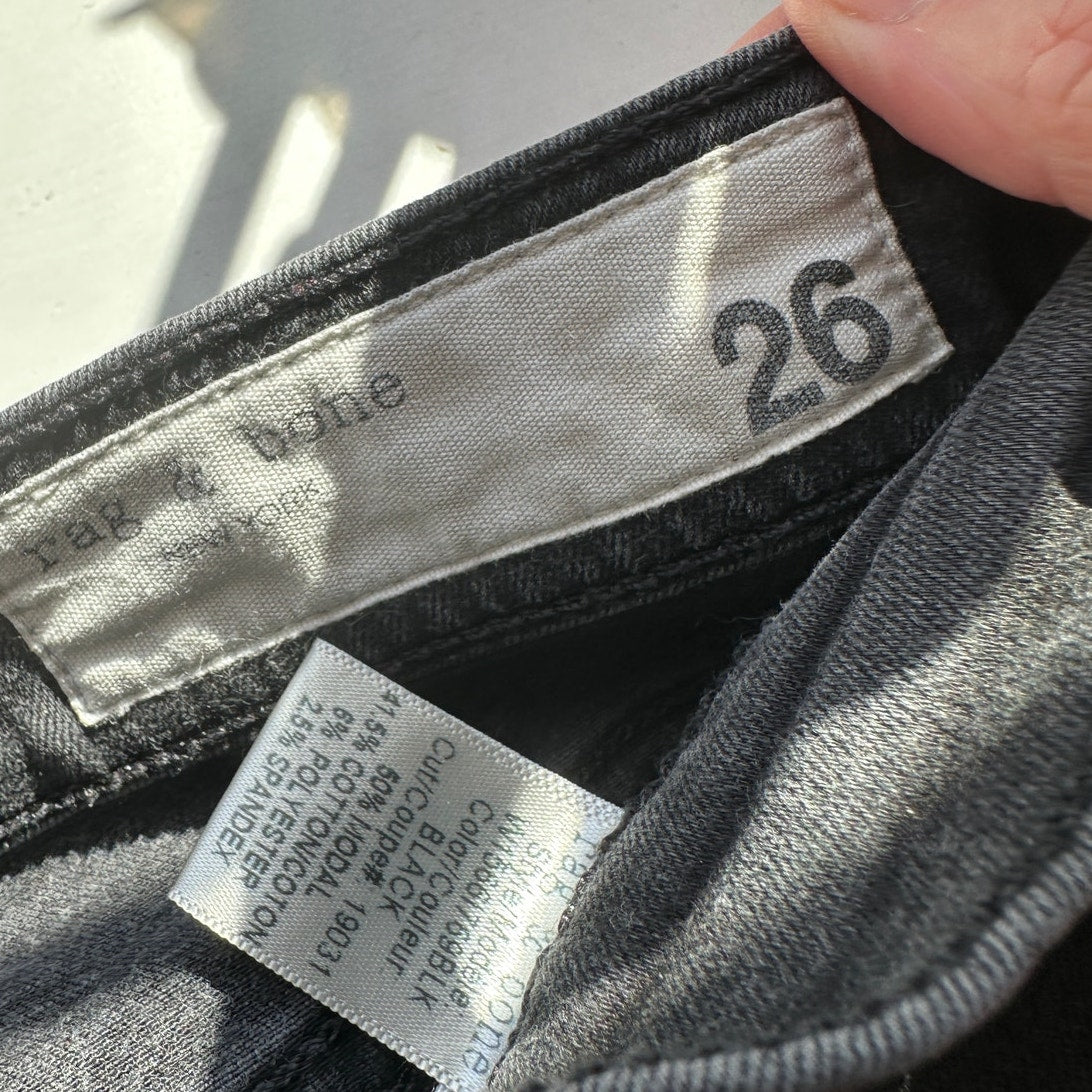 Rag & Bone Dark Gray High Rise Ankle Skinny Jeans 26