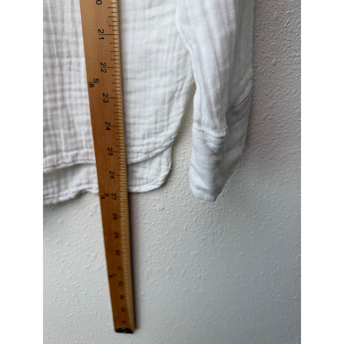 Michael Stars White Cotton Gauze Button Shirt Women M