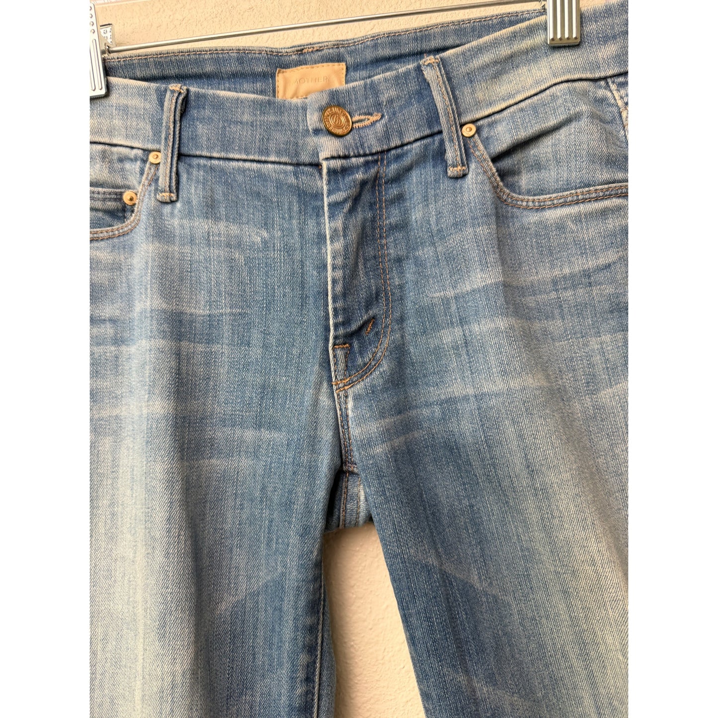 Mother The Looker Ankle Fray Blue Jeans Womens 26