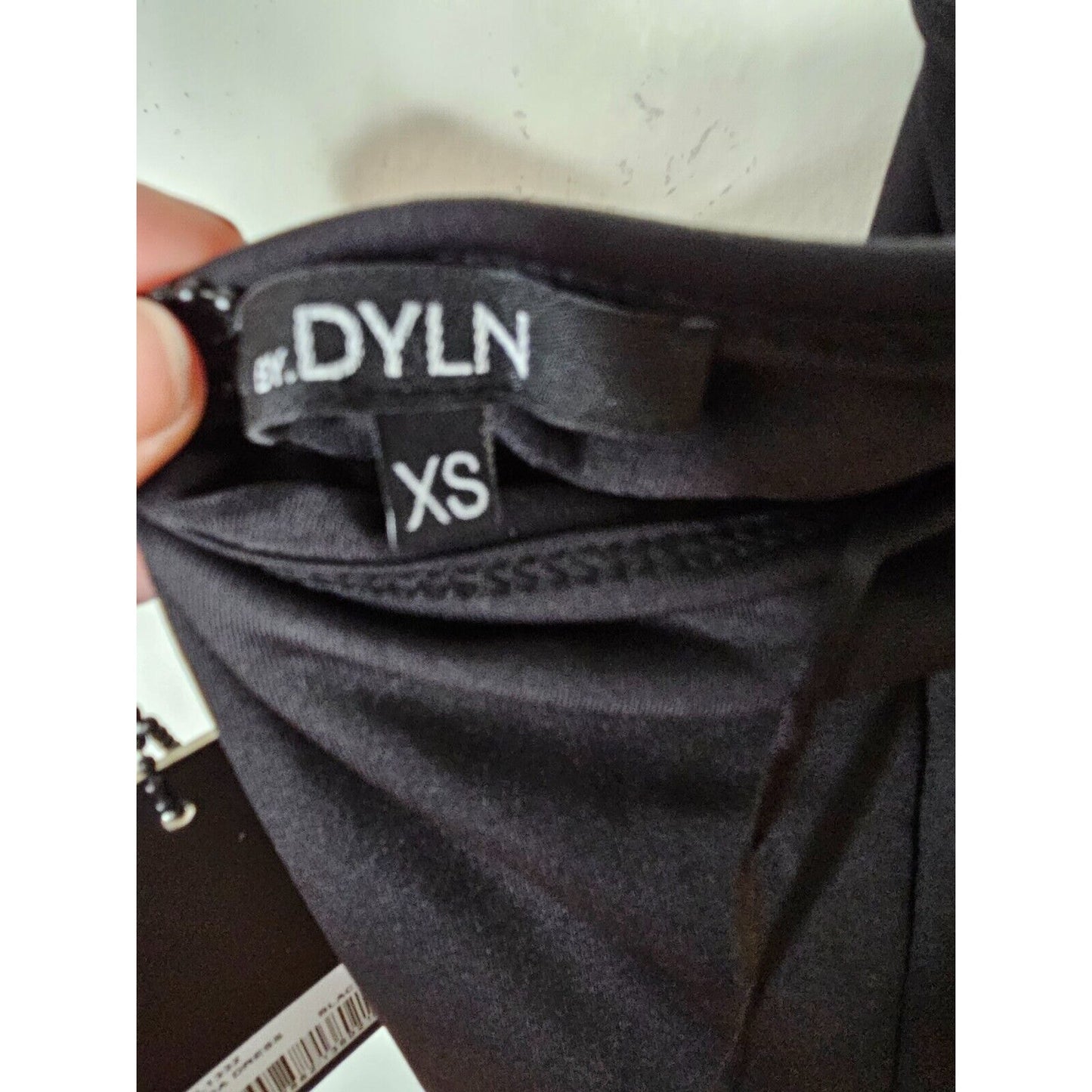 Dyln Black Aida Bodycon Deep V Halter Top Key Hole Front Cutouts Mini Dress XS