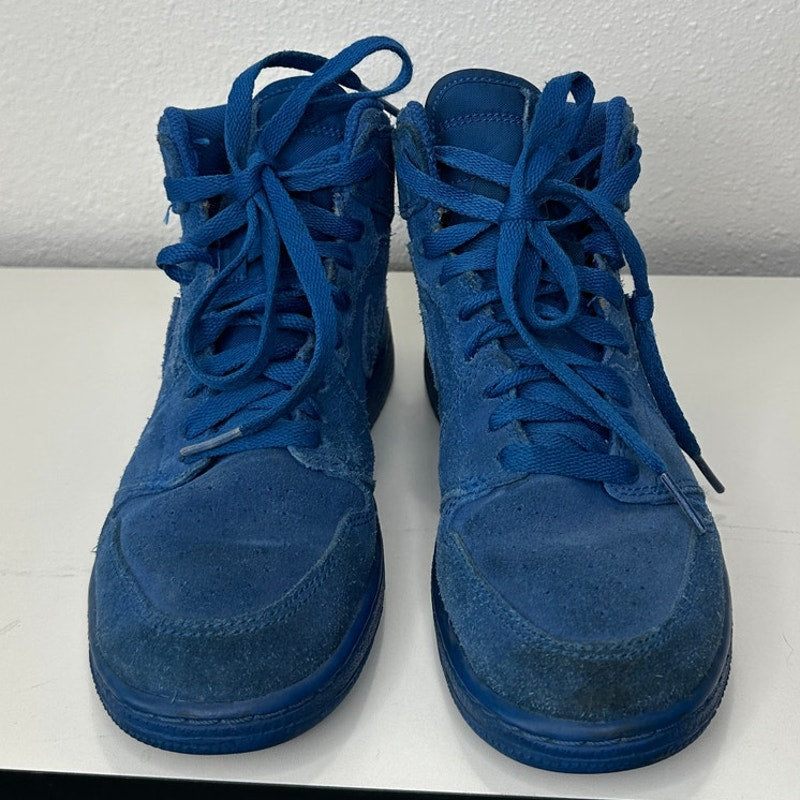 Nike Air Jordan 1 Retro High Top Blue Suede Sneaker 4 Youth