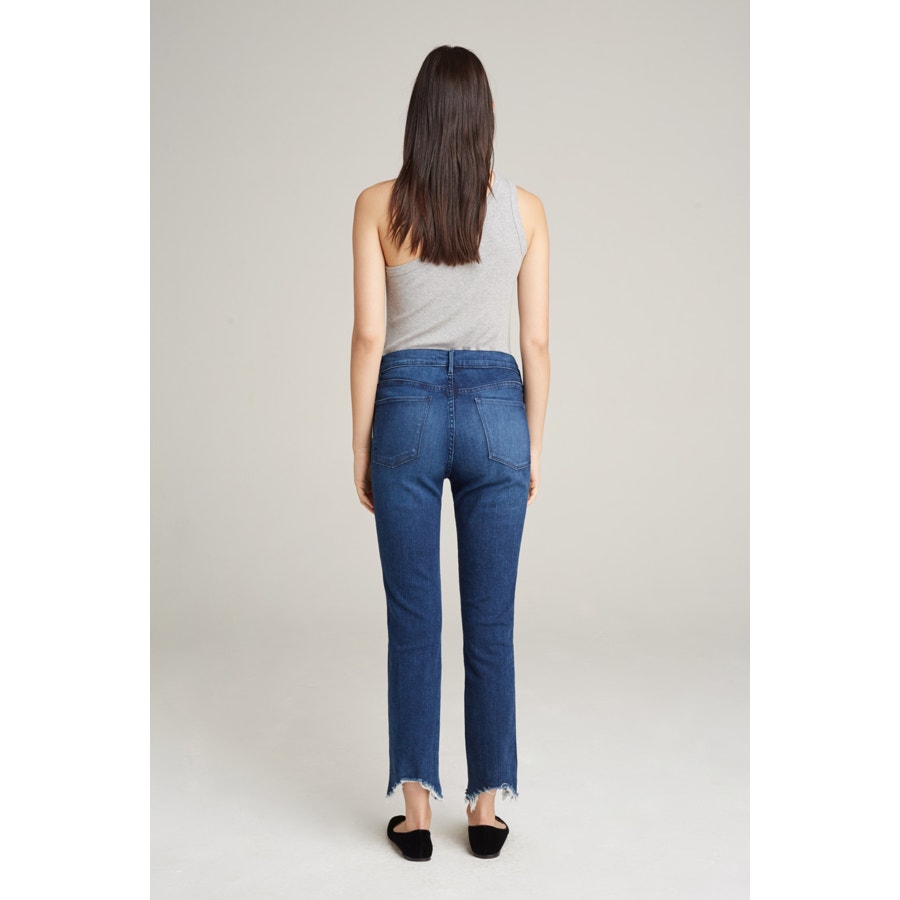 3x1 Eleta 1507 Authentic Straight Leg Raw Hem High Waist Jeans 29