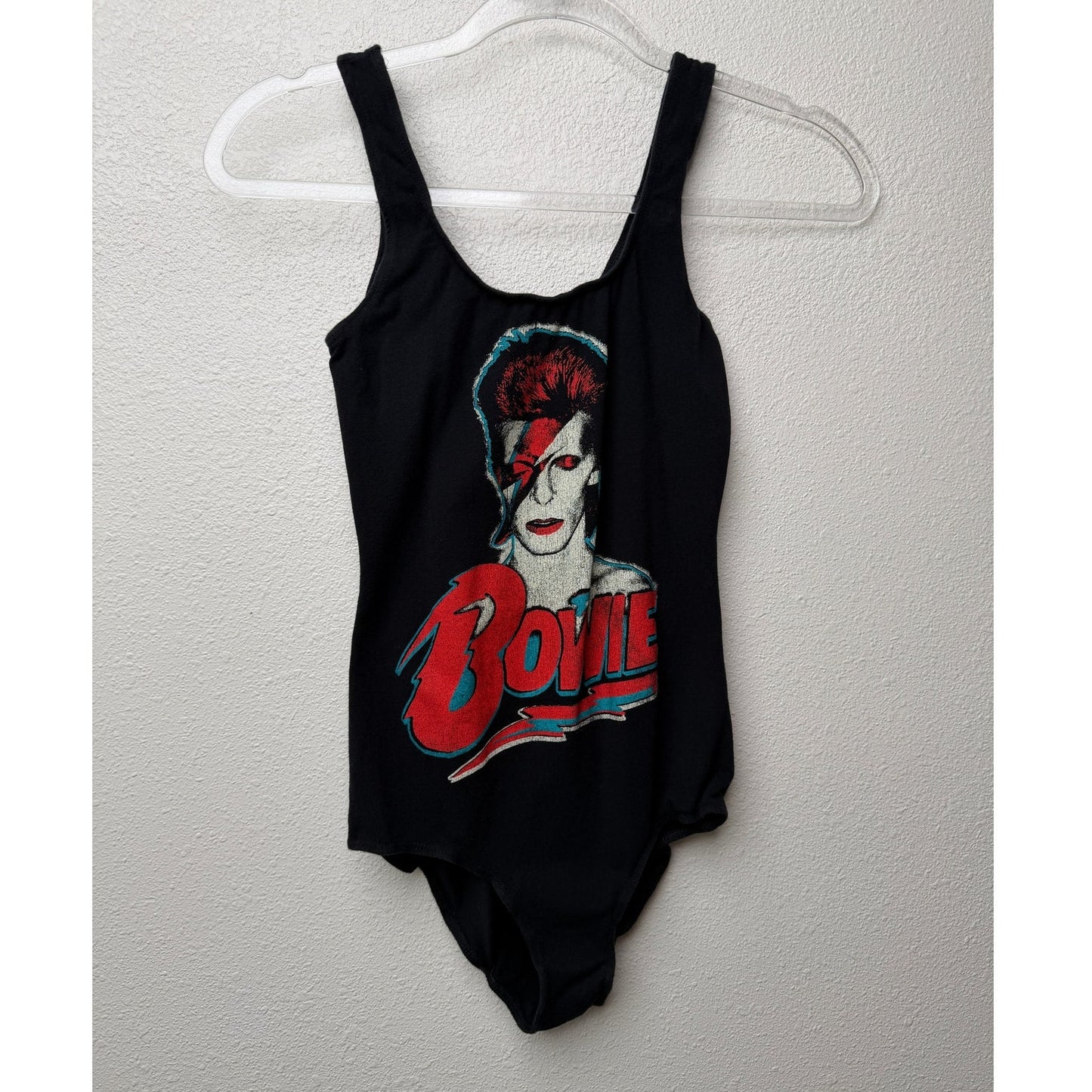MadeWorn David Bowie Ziggy Stardust Graphic Bodysuit Black Size M