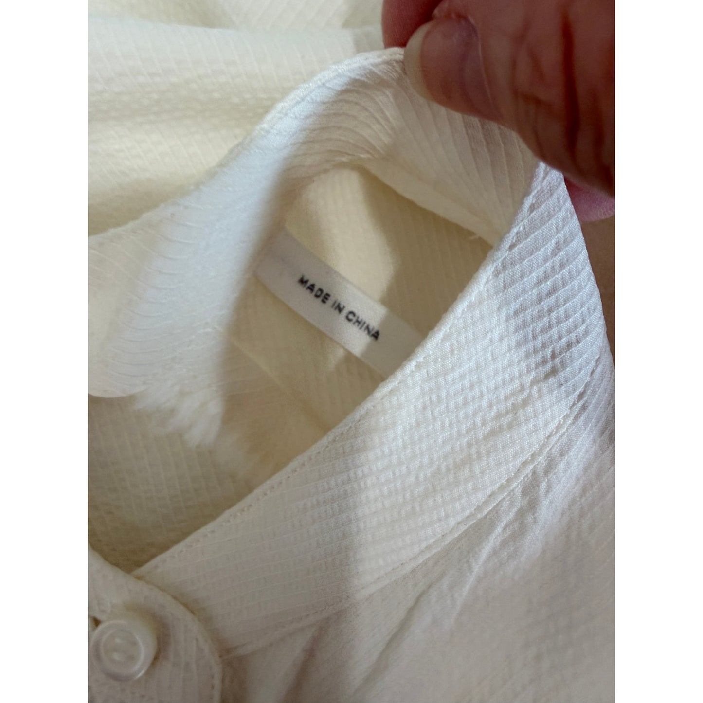 Helmut Lang Ivory Tie Back Sleeveless Blouse US S