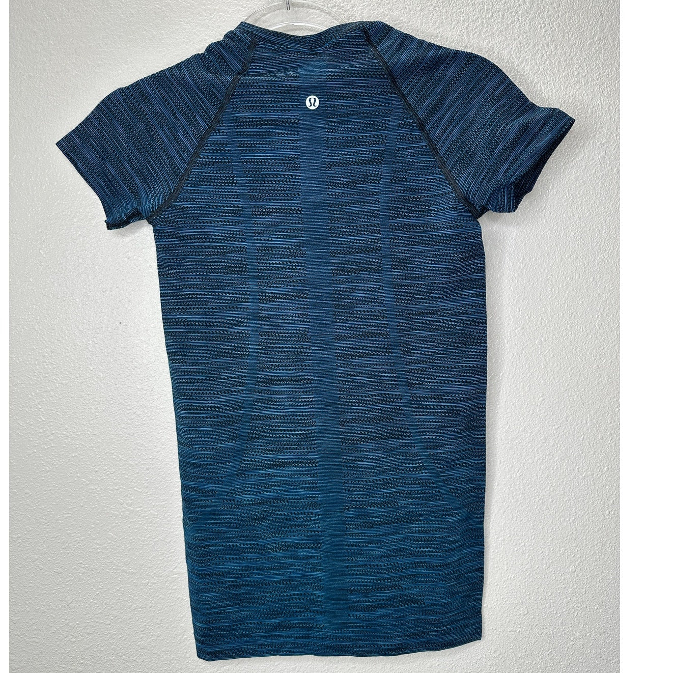 Lululemon Blue & Black Stripe Swiftly Tech Short Sleeve Tee