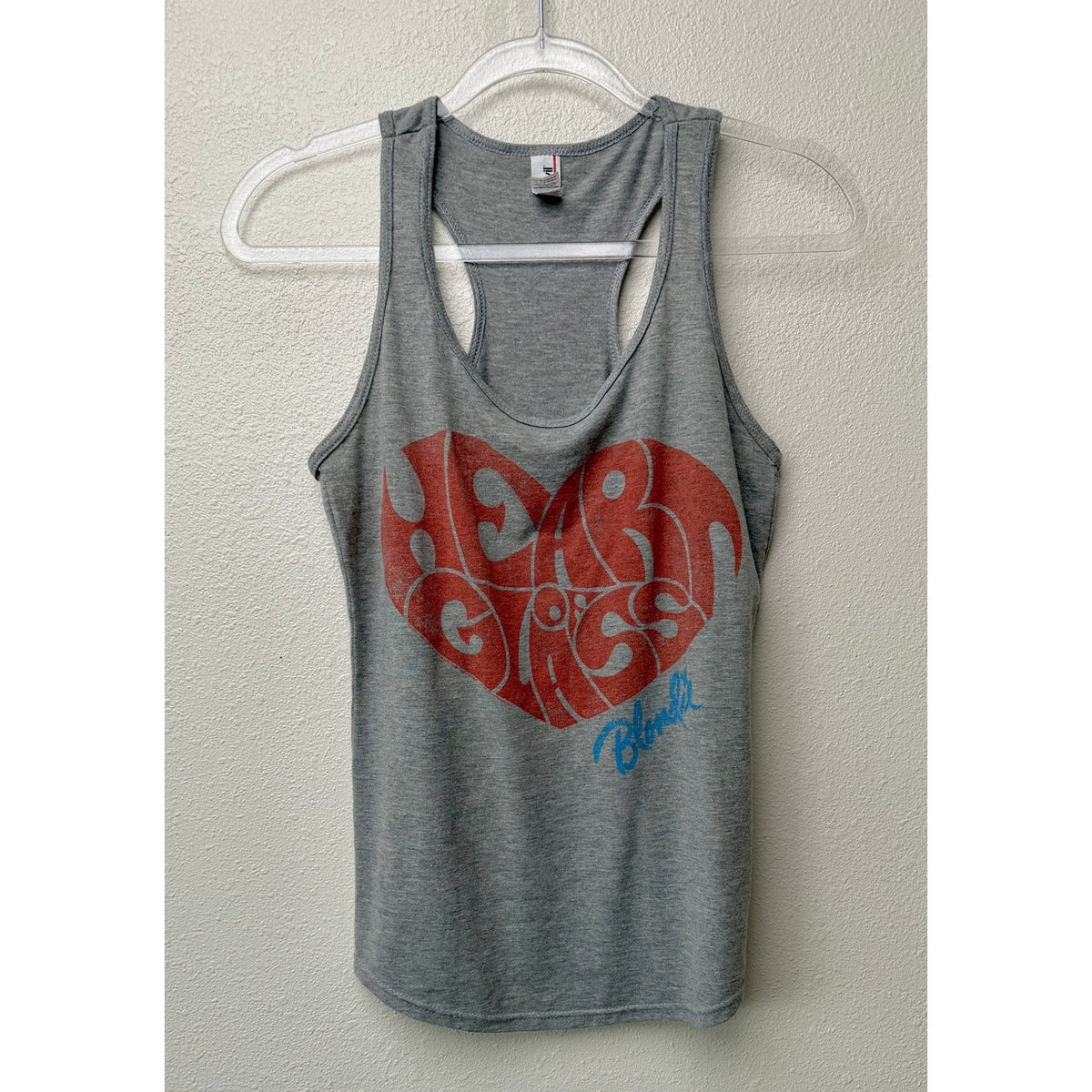 Blondie Womens Gray Heart Of Glass Racerback Tank S