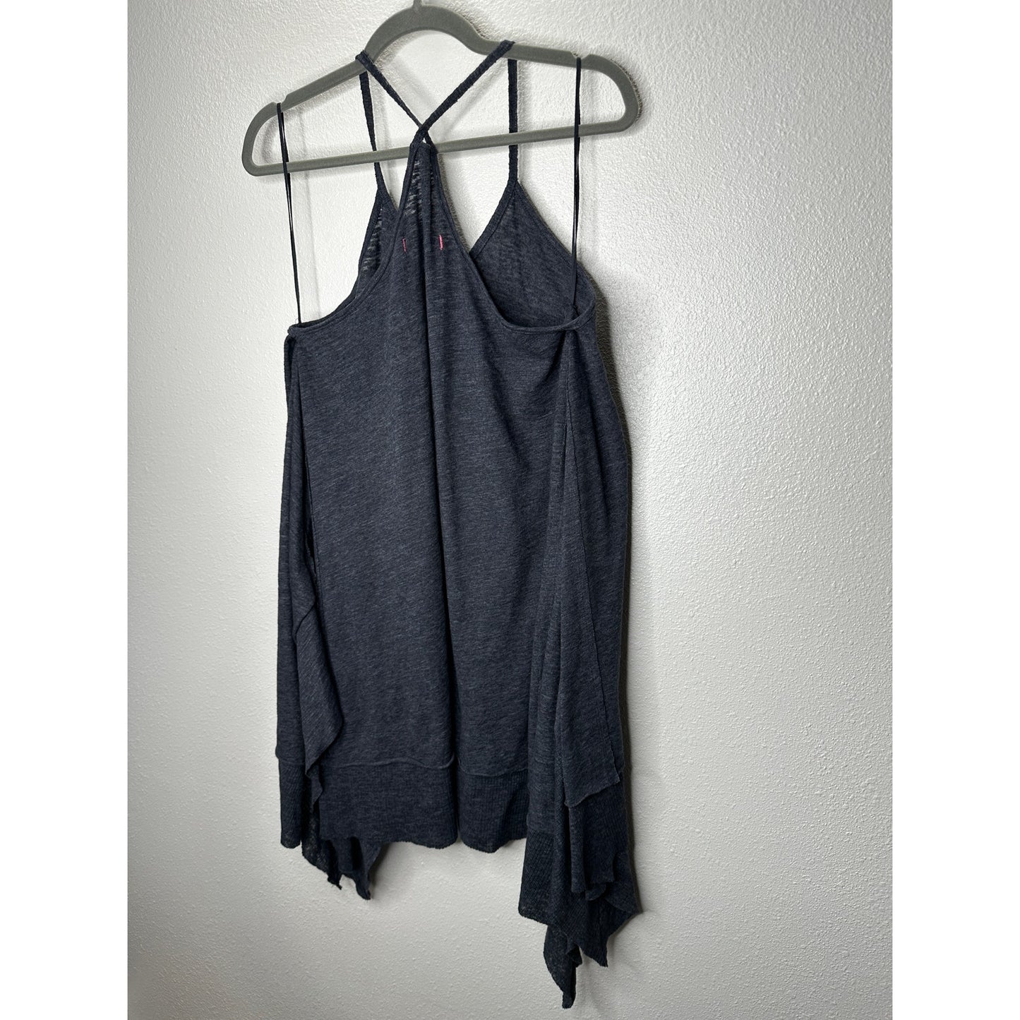 NWT We The Free Dark Gray Spaghetti Strap Flowy Knit Top XS
