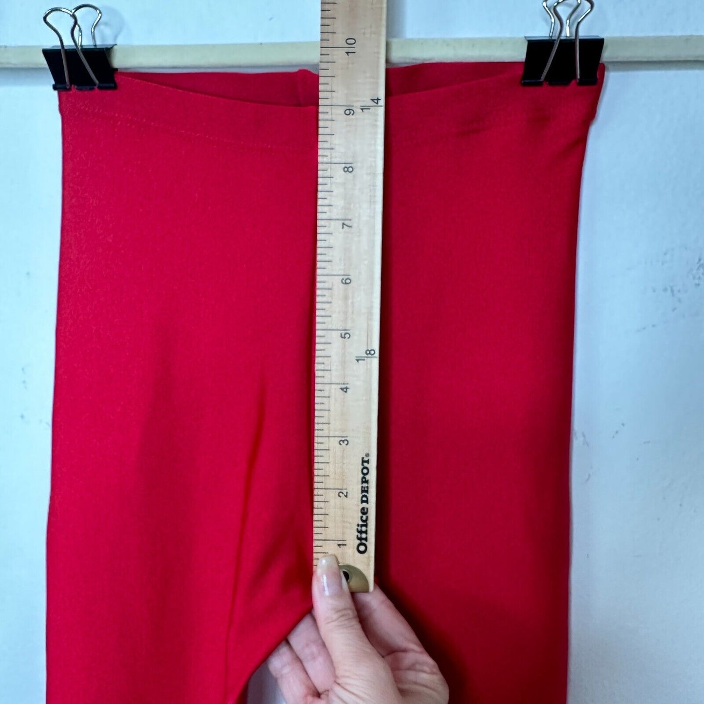 Anais & Margaux Alexandra Deep Red Shimmery Pant Leggings Italian Fabric XS