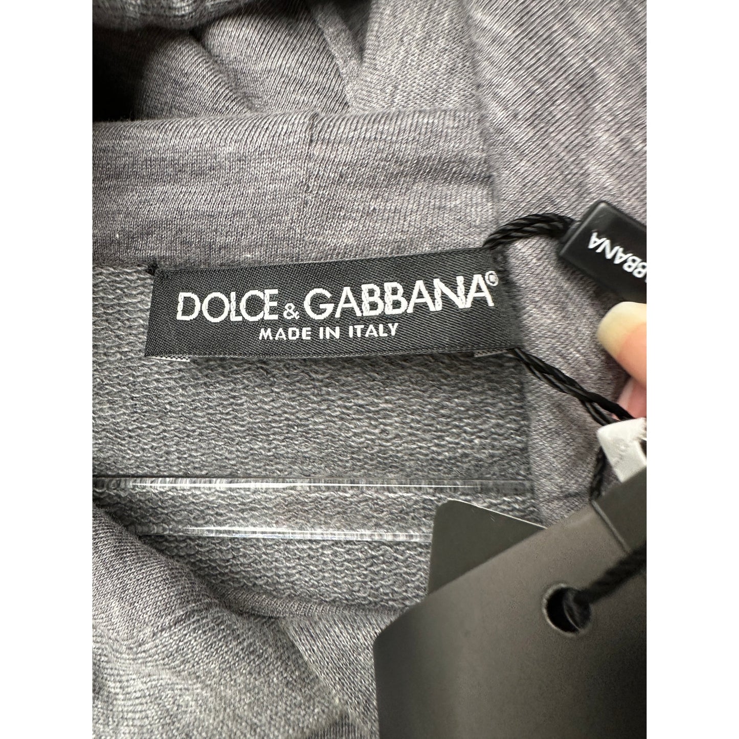 NWT Dolce & Gabbana Embellished Floral Logo Hoodie Gray Women US M
