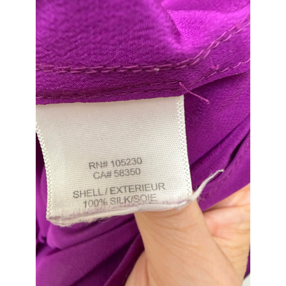 Equipment Purple Silk Button Front Shirt Women S