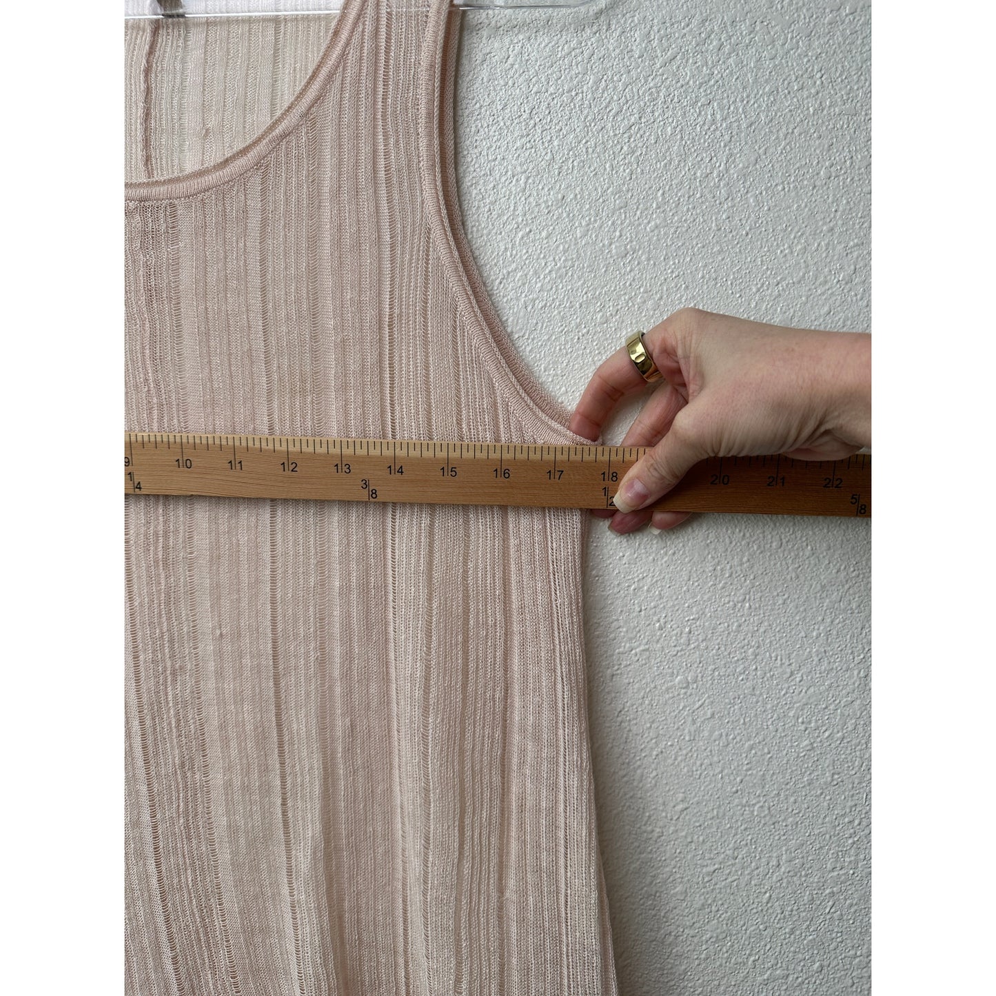 Eileen Fisher Pink Sheer Linen Silk High Low Tank Top L