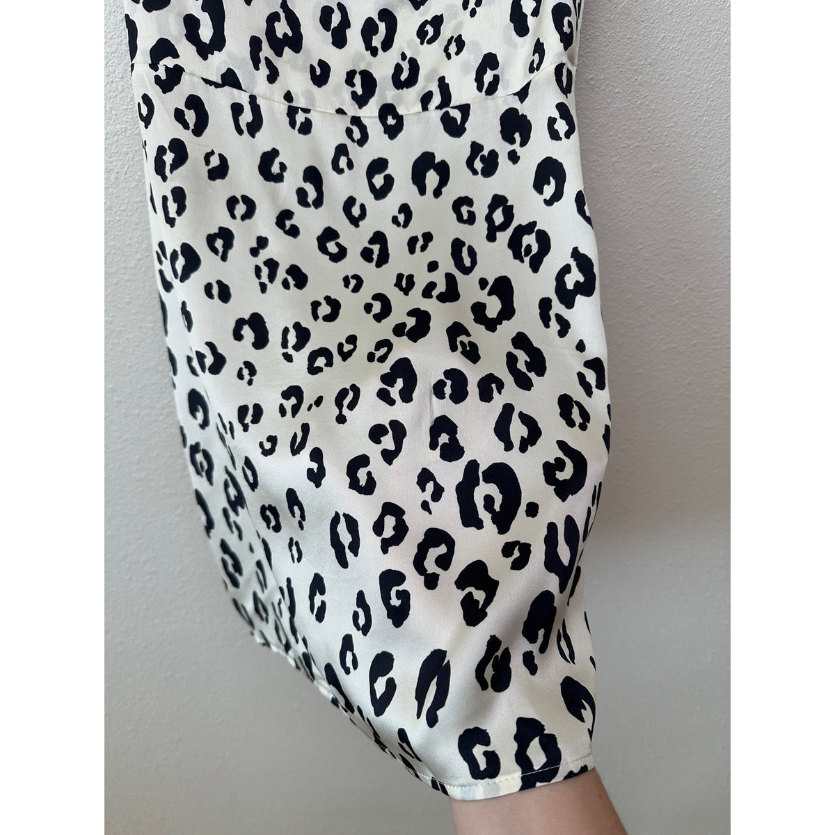 Reformation Silk Cheetah Print Slip Mini Dress Cream/Black Women’s 4